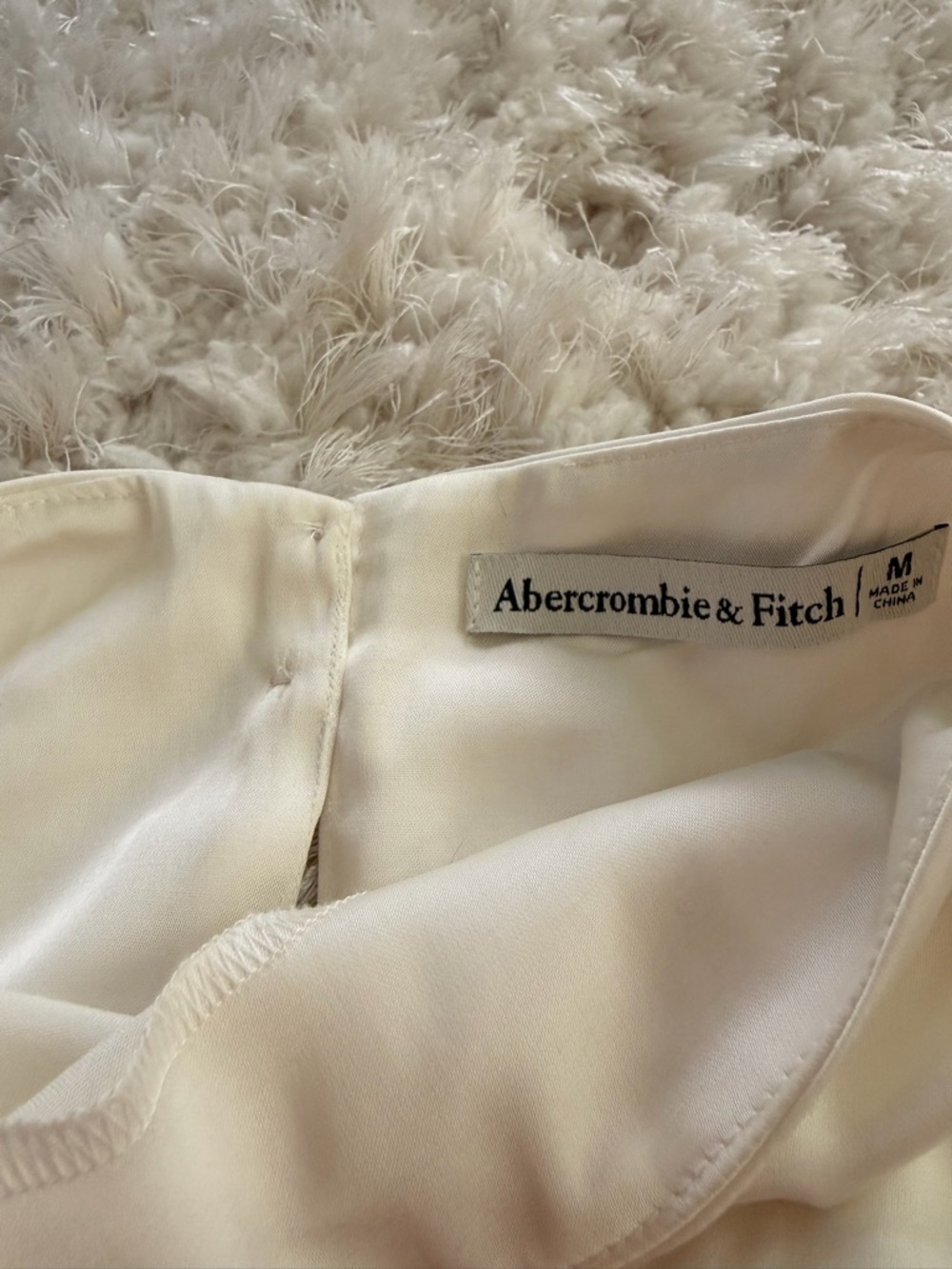 Abercrombie & Fitch Cream Satin Two-Piece Set - Picture 3 of 5
